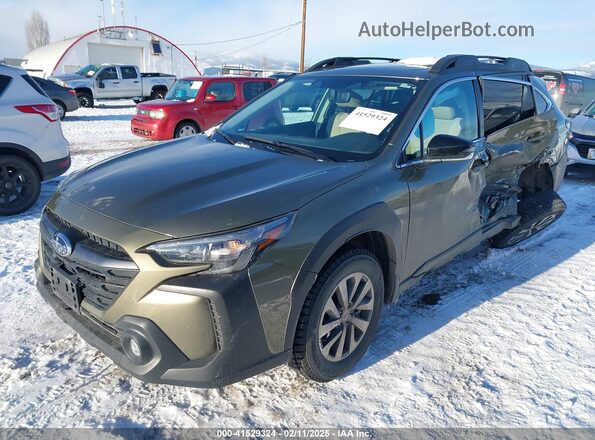 4S4BTAFC8R3129778 2024 SUBARU OUTBACK Green წინა მარცხენა ხედი სამი მეოთხედიდან