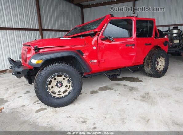 1C4HJXDN6KW537535 2019 JEEP WRANGLER UNLIMITED Red Vista tres cuartos delantera izquierda