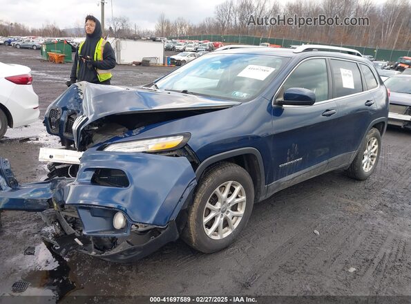 1C4PJMLB3JD562727 2018 JEEP CHEROKEE LATITUDE PL Dark Blue Передняя левая четверть