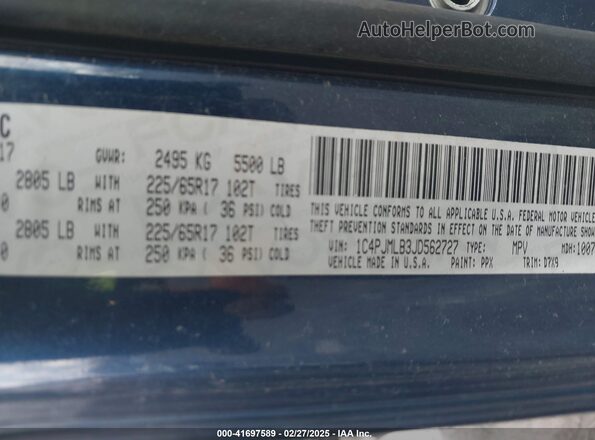 1C4PJMLB3JD562727 2018 JEEP CHEROKEE LATITUDE PL Dark Blue Вид подкапотного пространства