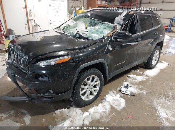 1C4PJMLX5JD502895 2018 JEEP CHEROKEE LATITUDE PL Black Vista tres cuartos delantera izquierda