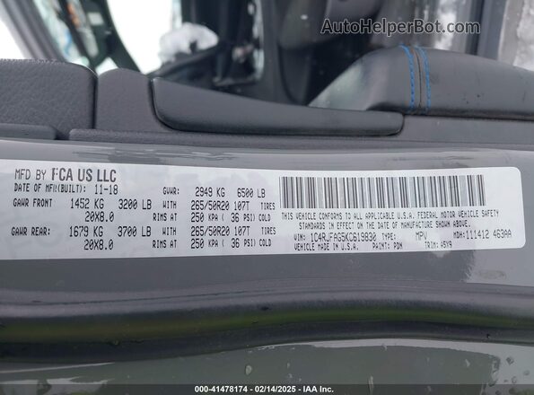 1C4RJFAG5KC619830 2019 JEEP GRAND CHEROKEE Gray Engine compartment view