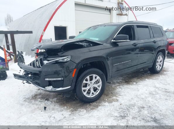 1C4RJKBGXN8514747 2022 JEEP GRAND CHEROKEE Black წინა მარცხენა ხედი სამი მეოთხედიდან
