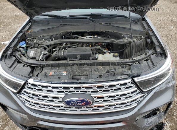 1FMSK7FHXMGB73106 2021 FORD FORD EXPLORER Gray Widok komory silnika