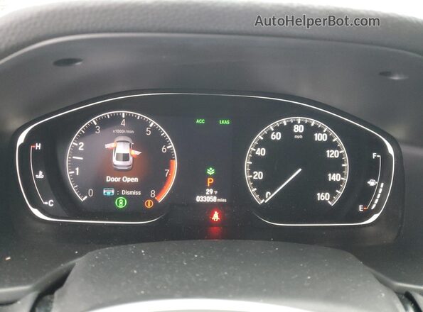 1HGCV1F16LA000931 2020 HONDA ACCORD Red ხელსაწყოთა პანელის ხედი