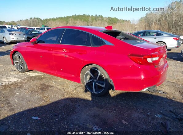1HGCV1F3XLA031472 2020 HONDA ACCORD Red Trasero izquierdo