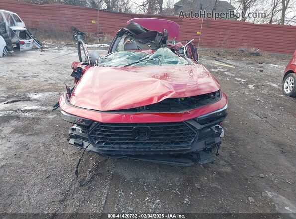 1HGCY2F85PA050848 2023 HONDA ACCORD Red Widok deski rozdzielczej