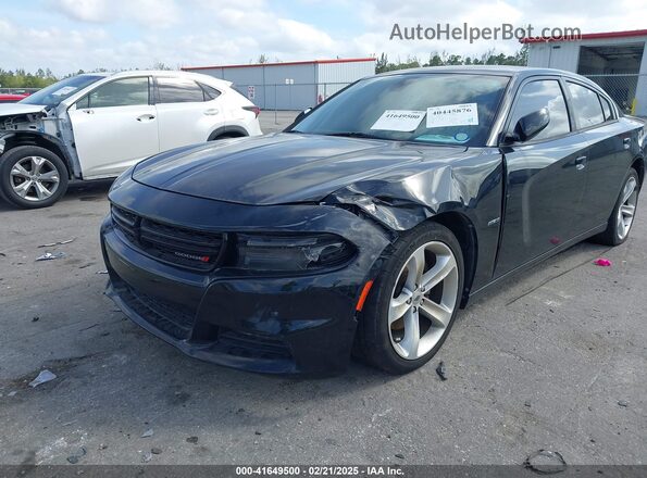2C3CDXCT4JH221683 2018 DODGE CHARGER Black Вид спереду