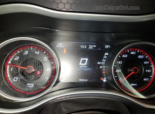 2C3CDXCTXGH110385 2016 DODGE CHARGER Black Вид щитка приладів