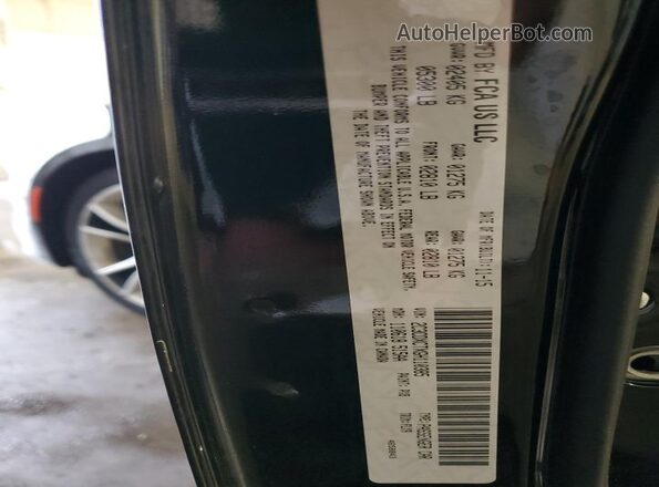 2C3CDXCTXGH110385 2016 DODGE CHARGER Black Вид наклейки з VIN-кодом