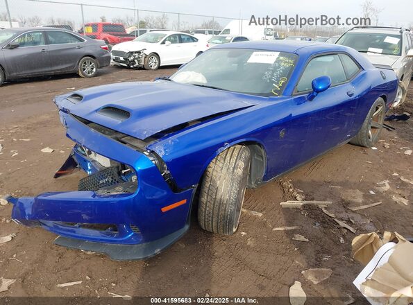 2C3CDZL91KH631729 2019 DODGE CHALLENGER Blue Առջևի ձախ երեք քառորդ տեսարան