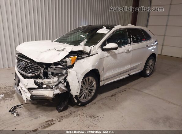 2FMPK3K98LBB23971 2020 FORD EDGE Белый Передняя левая четверть