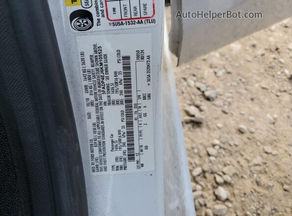 3FADP4EJ6KM105525 2019 FORD FIESTA White Vista interior de 360 grados