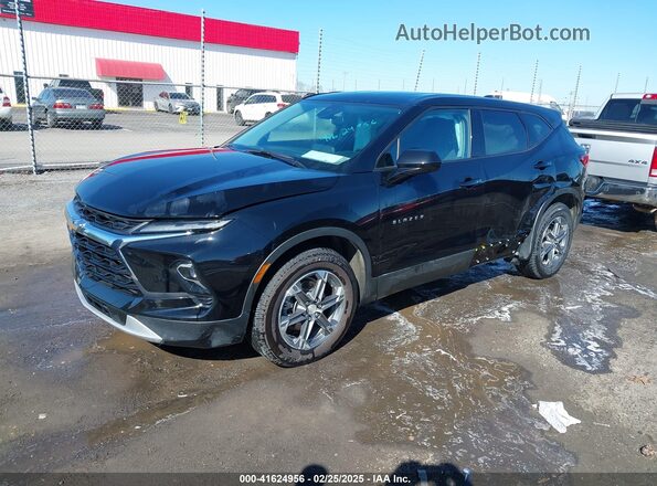 3GNKBHR44PS192878 2023 CHEVROLET BLAZER Black წინა მარცხენა ხედი სამი მეოთხედიდან