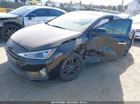 5NPD84LF5LH551839 2020 HYUNDAI ELANTRA Black წინა მარცხენა ხედი სამი მეოთხედიდან