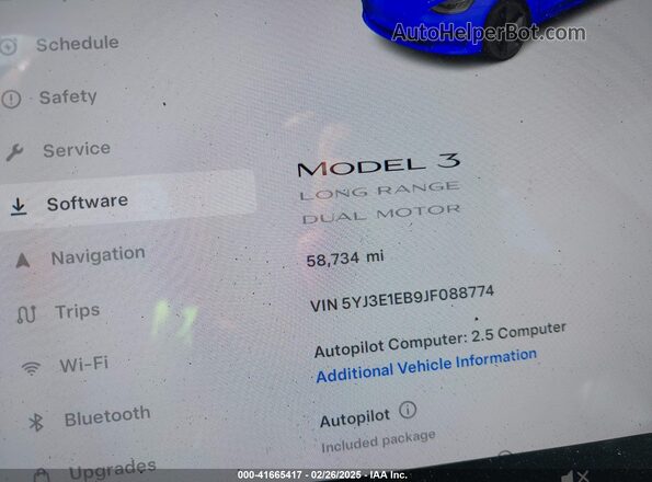 5YJ3E1EB9JF088774 2018 TESLA MODEL 3 White 