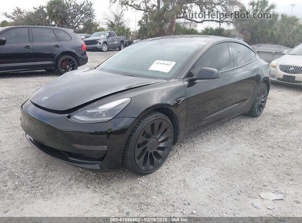 5YJ3E1EC2PF382633 2023 TESLA MODEL 3 Черный Передняя левая четверть