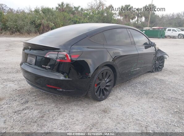 5YJ3E1EC2PF382633 2023 TESLA MODEL 3 Черный Задняя правая четверть