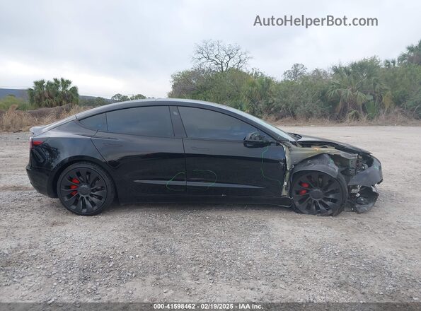5YJ3E1EC2PF382633 2023 TESLA MODEL 3 Черный Вид задней части салона