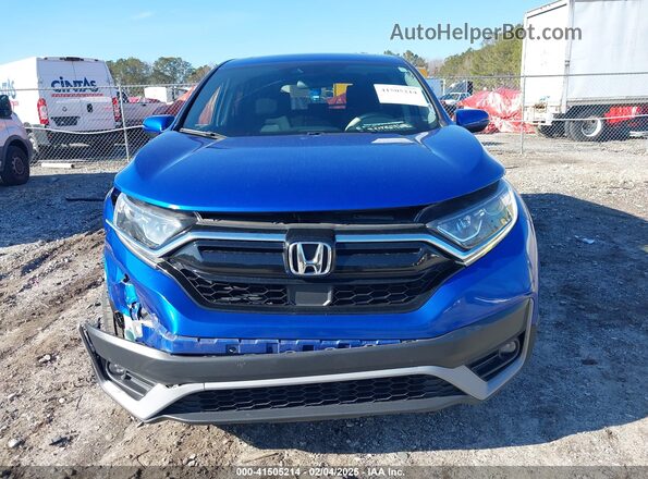 7FARW1H52ME013663 2021 HONDA CR-V Blue Instrument cluster view
