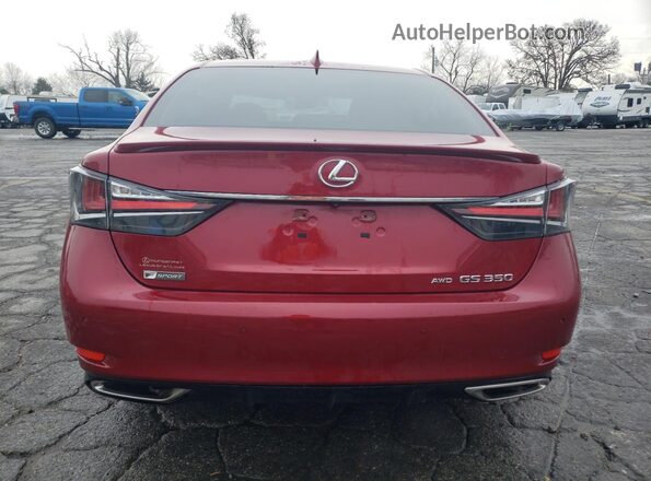 JTHCZ1BL5JA007536 2018 LEXUS GS Red Вид ззаду