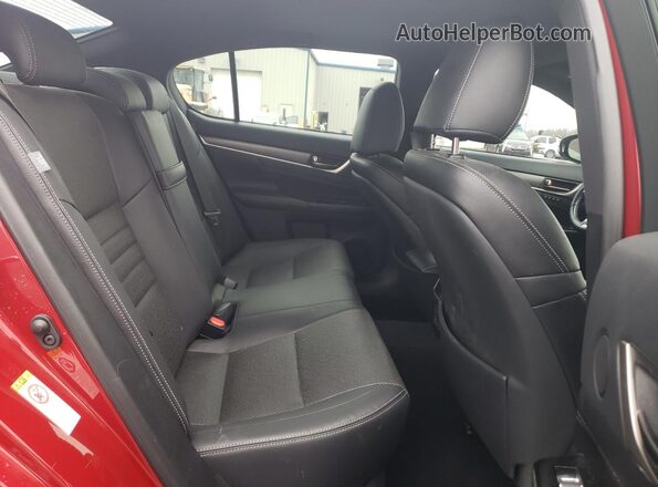 JTHCZ1BL5JA007536 2018 LEXUS GS Red Вид задніх сидінь
