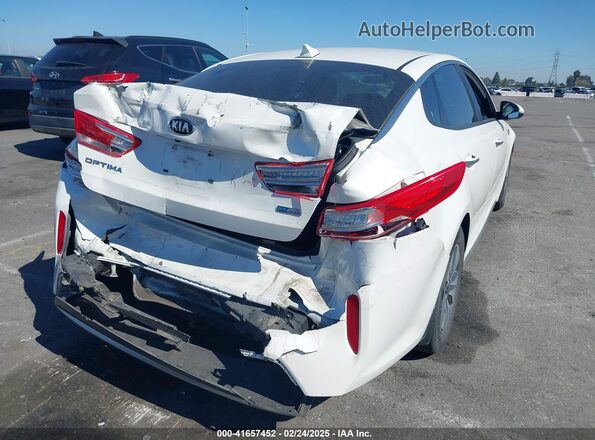 KNAGT4LE5H5017490 2017 KIA OPTIMA HYBRID White Задня права чверть