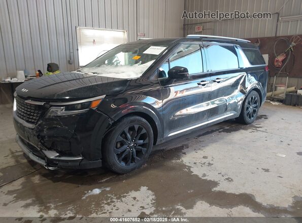 KNDNE5H38N6143396 2022 KIA CARNIVAL MPV Black Передня ліва чверть