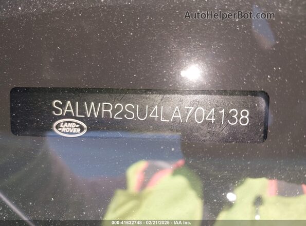 SALWR2SU4LA704138 2020 LAND ROVER RANGE ROVER SPORT Gray Engine compartment view