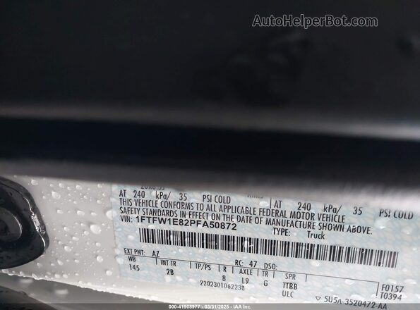 1FTFW1E82PFA50872 2023 FORD F150 Белый Вид подкапотного пространства