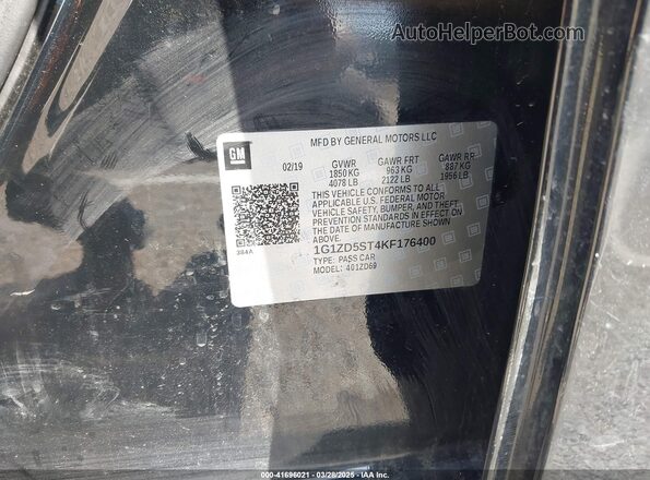 1G1ZD5ST4KF176400 2019 CHEVROLET MALIBU Black Widok komory silnika