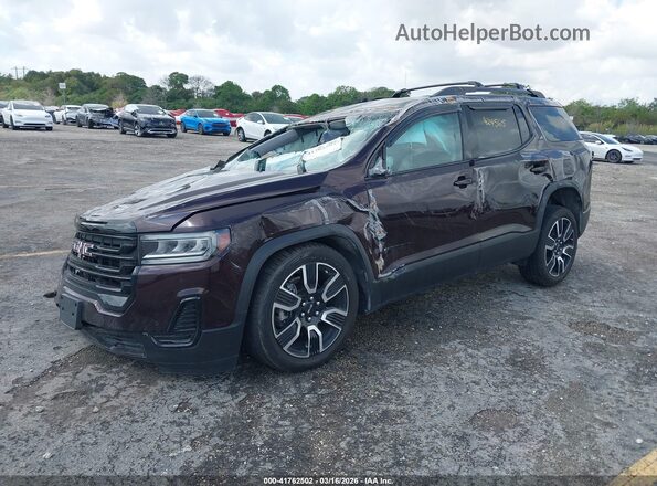 1GKKNRL49MZ176208 2021 GMC ACADIA Brown Առջևի ձախ երեք քառորդ տեսարան