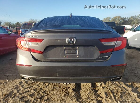 1HGCV1E30JA025503 2018 HONDA ACCORD Gray Հետևի տեսք