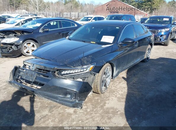 1HGCV1F32MA094129 2021 HONDA ACCORD Black Передня ліва чверть