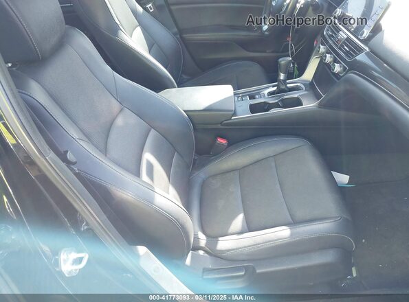 1HGCV1F32MA094129 2021 HONDA ACCORD Black Вид салону спереду