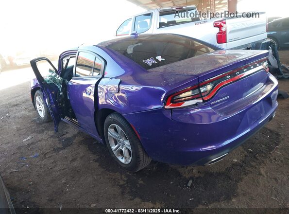 2C3CDXBG4PH656281 2023 DODGE CHARGER Blue Trasero izquierdo