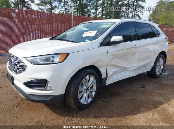 2FMPK3K90LBB00927 2020 FORD EDGE White Առջևի ձախ երեք քառորդ տեսարան