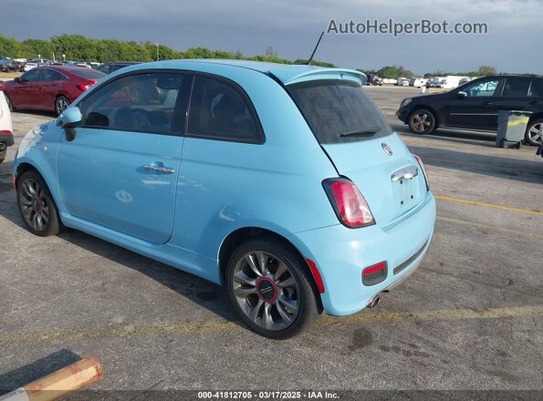 3C3CFFKR2HT530130 2017 FIAT 500 Light Blue Задняя левая четверть