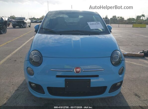 3C3CFFKR2HT530130 2017 FIAT 500 Light Blue Вид спереди