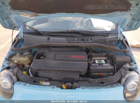 3C3CFFKR2HT530130 2017 FIAT 500 Light Blue Вид сзади