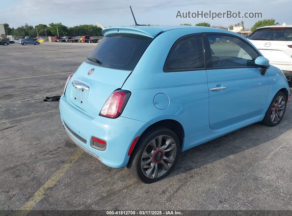3C3CFFKR2HT530130 2017 FIAT 500 Light Blue Задняя правая четверть