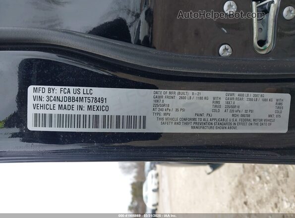 3C4NJDBB4MT578491 2021 JEEP COMPASS Черный Вид подкапотного пространства
