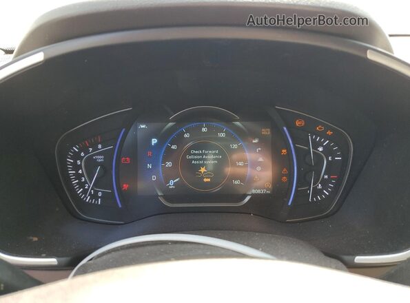 5NMS53ADXLH264974 2020 HYUNDAI SANTA Blue Vista del cuadro de instrumentos