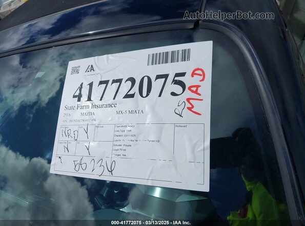 JM1NDAC78G0115478 2016 MAZDA MX-5 MIATA Черный 