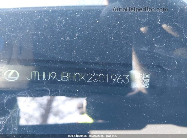 JTHU9JBH0K2001963 2019 LEXUS UX 250H Black 