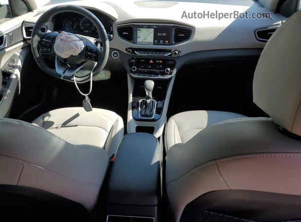 KMHC05LC2KU142809 2019 HYUNDAI IONIQ White წინა პანელის ხედი