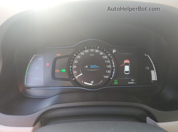 KMHC05LC2KU142809 2019 HYUNDAI IONIQ White ხელსაწყოთა პანელის ხედი