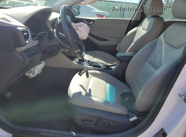 KMHC05LC2KU142809 2019 HYUNDAI IONIQ White წინა სალონის ხედი