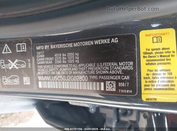 WMWLU5C50J2G02800 2018 MINI CLUBMAN Gray Widok komory silnika