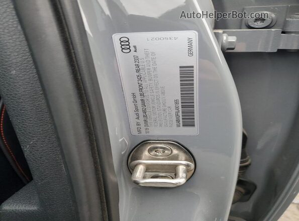 WUABWGFF6LA901855 2020 AUDI RS3 Gray Engine compartment view